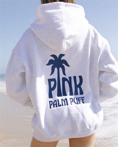 Live in the Moment Hoodie in Sand - Pink Palm Puff