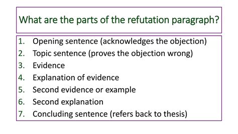 Counterargument and Refutation Paragraphs | PPTX