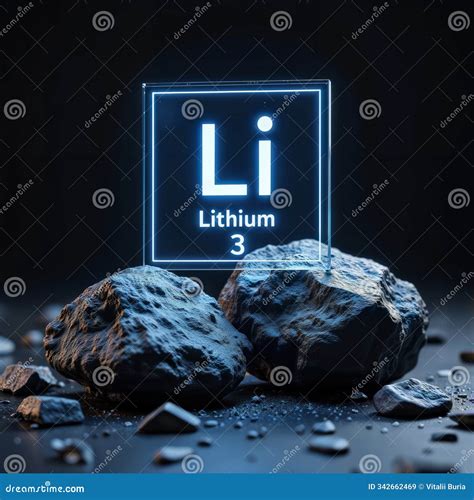 Lithium Element Sign: Chemistry Meets Art, Generative Ai Stock Illustration - Illustration of ...