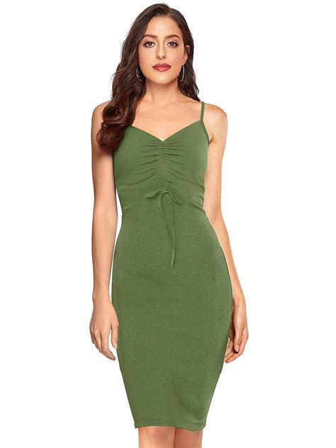 Buy ILLI LONDON Women's Bodycon Dress (Small, MAHENDI) at Amazon.in