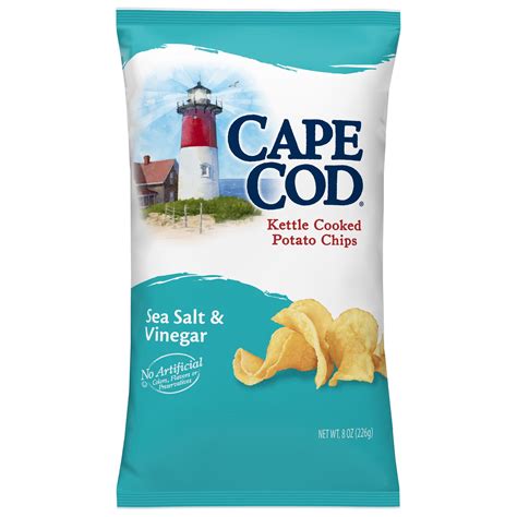 Cape Cod Potato Chips, Sea Salt and Vinegar Kettle Cooked Chips, 8 oz ...