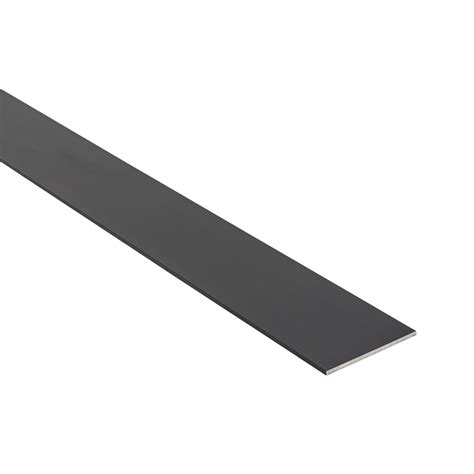 Perfil forma de plano de aluminio negro STANDERS, Alt. 2 x An.40 mm x L ...