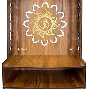 Heartily ® Maha Mangal Beautiful Wooden Pooja Mandir For Home Temple ...