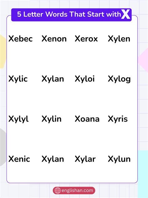 5 Letter Words That Start With X Including Rare Words