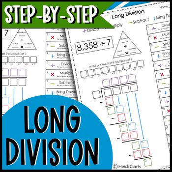Image result for Step by Step Long Division Worksheets
