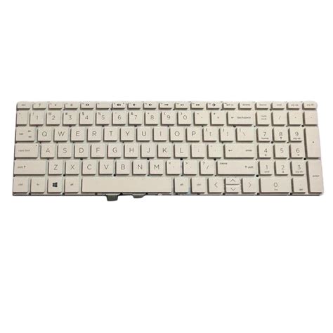White New PVC US Laptop Keyboard Keypad for HP Home 15-da0000 15-da1000 ...