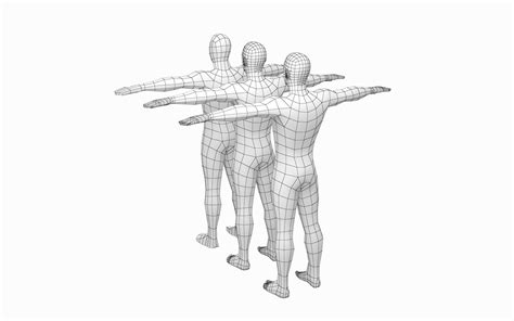 Natural Male Body in T-Pose Base Mesh Model 3D - TurboSquid 2046369