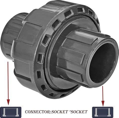 Buy 1/2 PVC Union Coupling Pipe Fitting Socket x Socket,1/2 inch ...