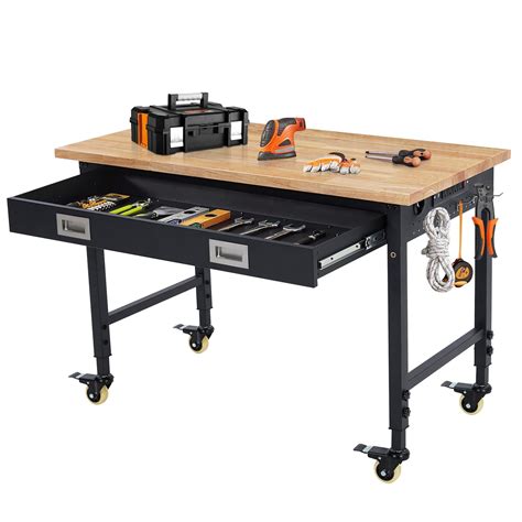 Kselythan 48" Adjustable Work Bench, Heavy Duty Workstation with 2000 ...