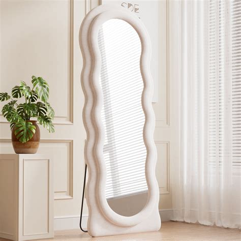 TinyTimes 63x24 Wavy Full Length Mirror with Stand Nepal | Ubuy