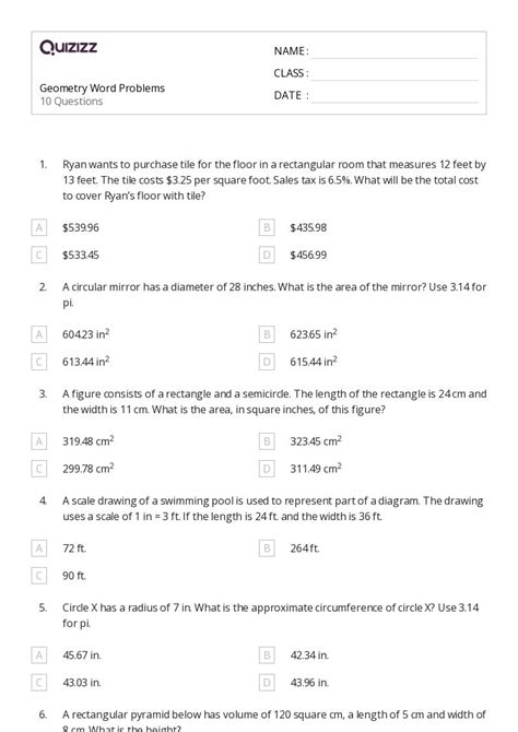 Image result for 7th Grade Geometry Worksheets