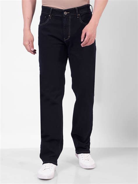 Buy Men's Blue Mid Rise Regular Fit Sustainable Jeans Online | Numero Uno