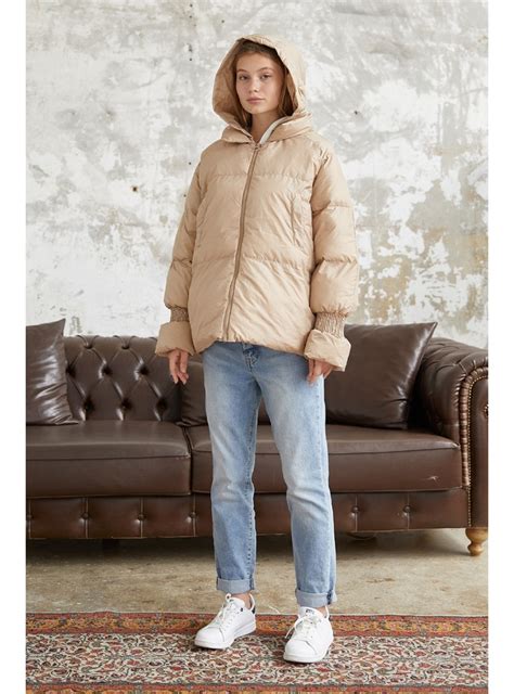 Beige - Puffer Jackets