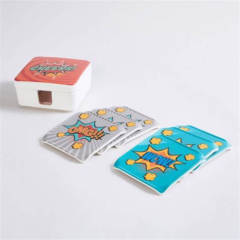 Buy Raisa Comic Printed Melamine Coasters with Box - Set of 6 from Home ...