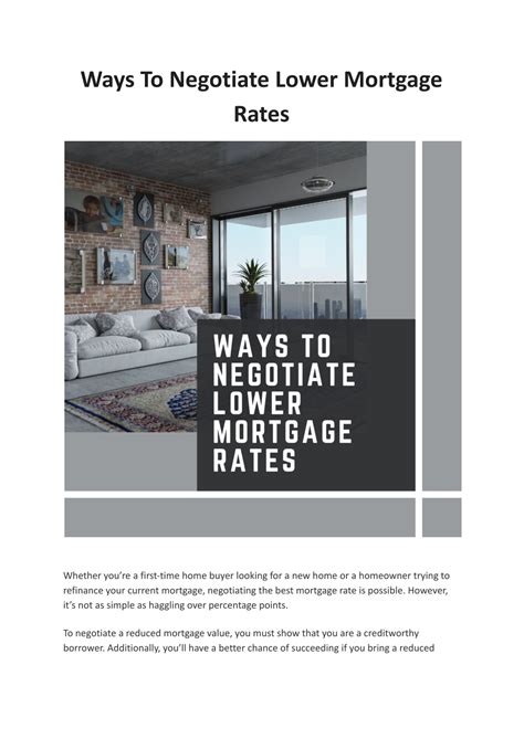 PPT - Negotiate Tips For Lower Mortgage Rates PowerPoint Presentation, free download - ID:11761329