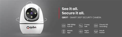 Quba The Original Qbot Smart 360 WiFi CCTV Security Camera | 3MP 1080p ...