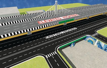 MR 10 flyover one half km long three layer flyover rest 8 pillars 3 RE ...