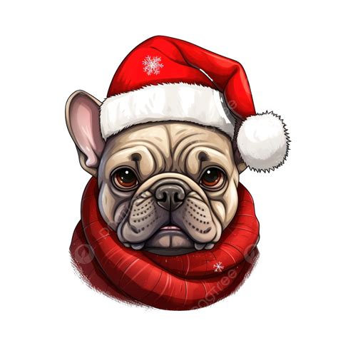 French Bulldog Santa PNG, Vector, PSD, and Clipart With Transparent ...