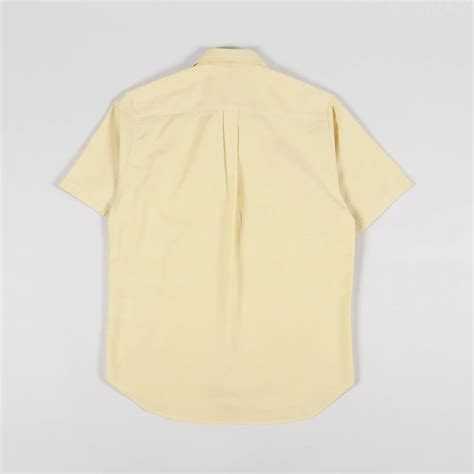 Norse Projects Mens Osvald Oxford Short Sleeve Shirt Light Yellow