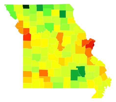 2022 United States Senate election in Missouri results map by county ...