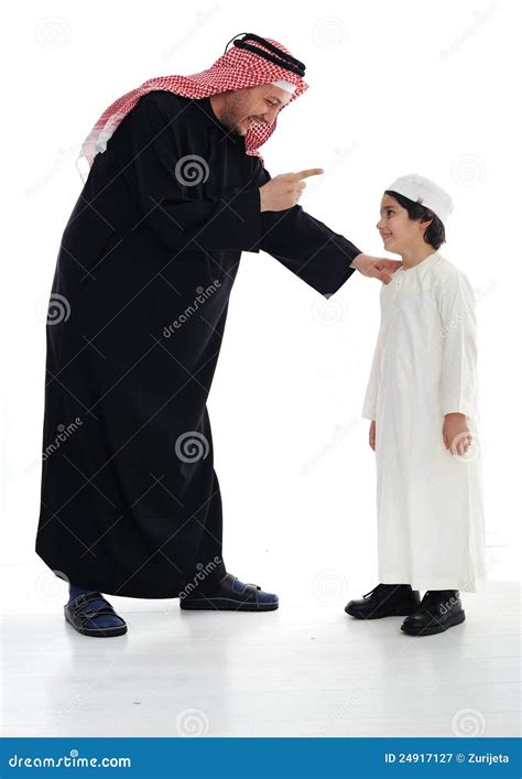Arabic Muslim Father and Son Stock Image - Image of abuse, modern: 24917127
