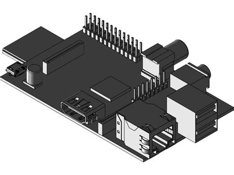 Image result for Raspberry Pi CAD Model