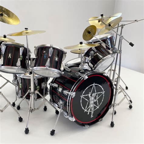 Neil Peart // R30 Black Miniature Drum Kit Model - AXE HEAVEN® - Touch ...