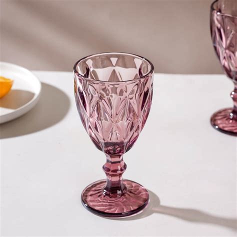 Rose Crystal Wine Glass - Luxury Wine Glasses Set of 6 | Nestasia