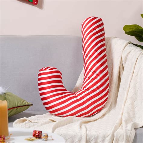 Candy Cane Stuffed Cushion 21 X 13 Inch Online - Premium Cushion | Nestasia