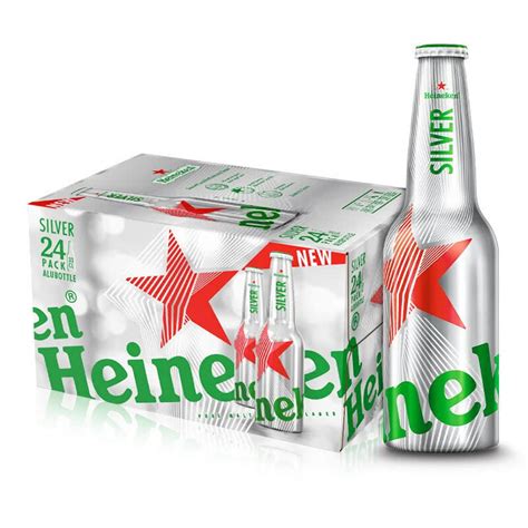 Heineken/喜力星银喜力啤酒铝瓶装9.5度330ml*24瓶【价格 品牌 图片 评论】-酒仙网