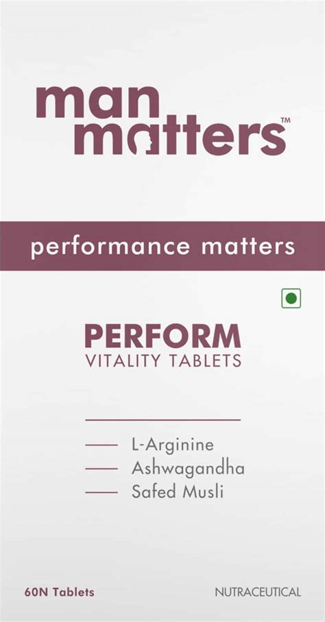 Buy MAN MATTERS PERFORM VITALITY TABLETS PACK OF 60 Online & Get Upto ...