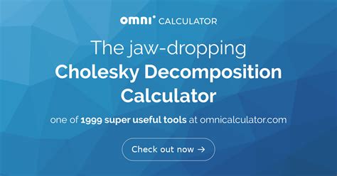 Cholesky Decomposition Calculator