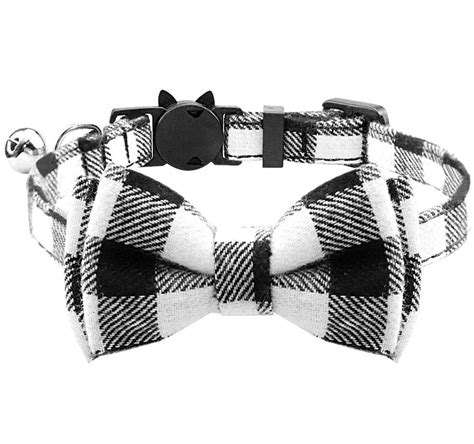 Cat Collar Adjustable Breakaway Dog Collar with Cute Bow Tie and Bell ...
