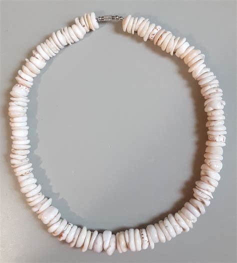 Vintage Genuine Puka Shell Statement Necklace 18 mm 23.5 inch XL 234 ...