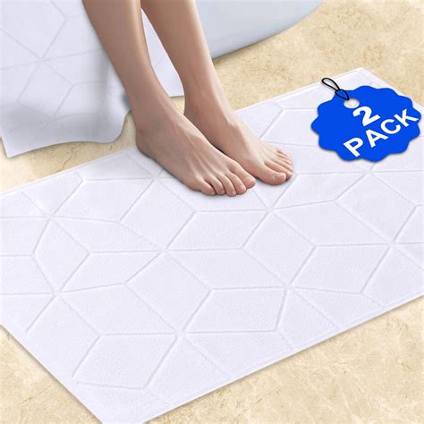 Amazon.com: Thick Bath Mat Set – 2PC 19"x30" | 1100GSM | Hotel Quality ...