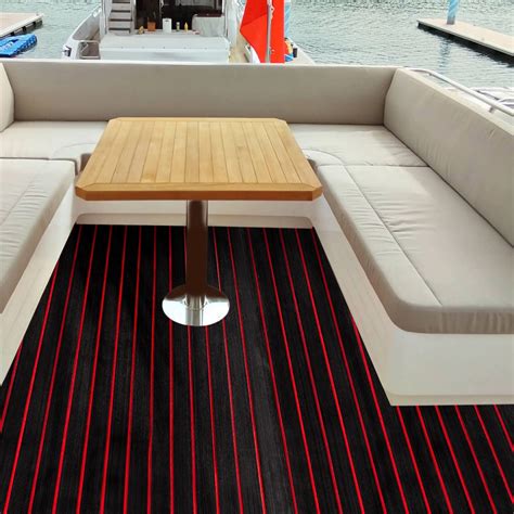 Non-Slip Boat Flooring Decking Mat, 35.4" X 94.5" EVA Foam Faux Teak ...