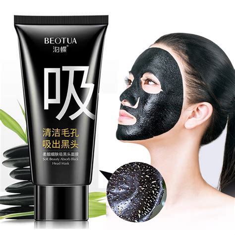 Black Mask Peel Off Bamboo Charcoal Purifying Blackhead Remover Mask ...