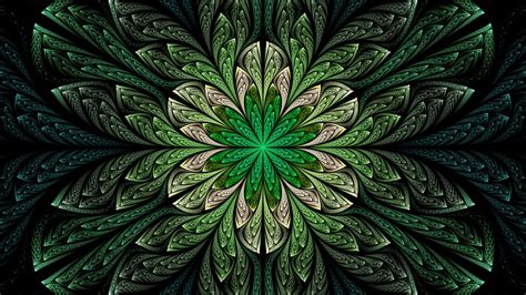 Download wallpaper 3840x2160 pattern, fractal, abstraction, green hd ...