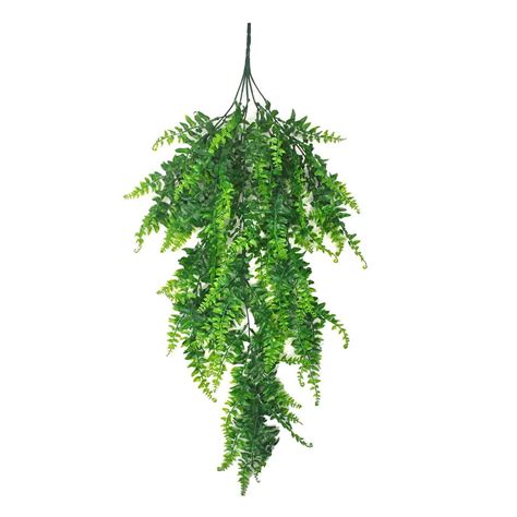 Artificial Hanging Ivy Plant Realistic Faux Fern Green Vine for Wall ...