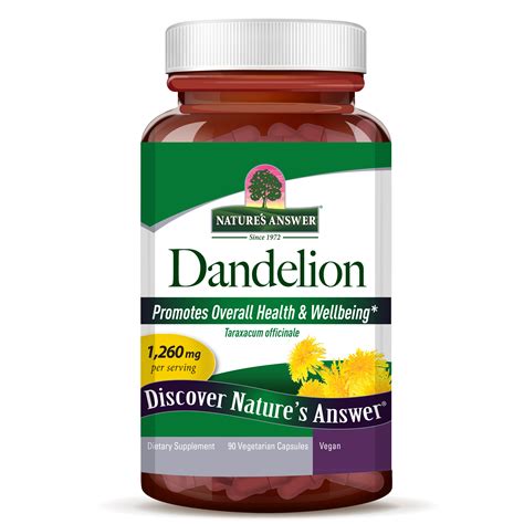 Dandelion Root Pills | Nature's Answer Dandelion Root Pills 90 v-caps