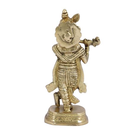 Buy Online Lord Krishna Brass Idol for Home Puja– CraftVatika