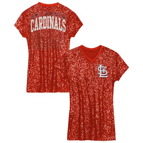 Girls Youth St Louis Cardinals Sequin V-Neck Dress | Academy