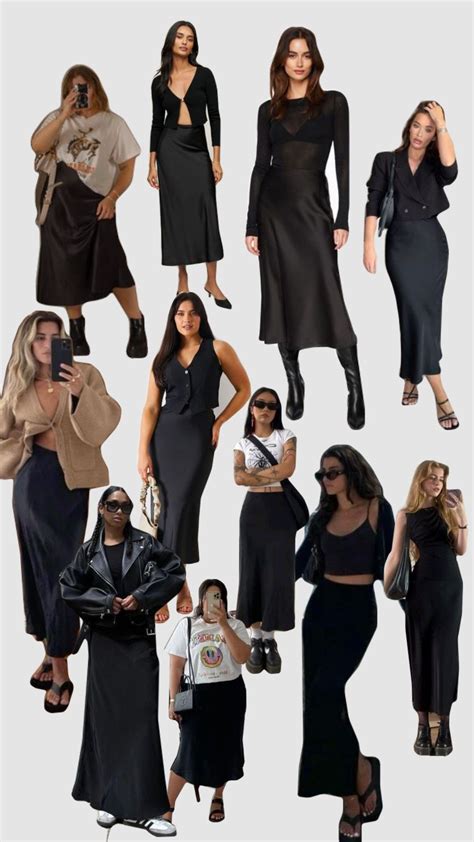 Pin by Kailey Doiron on style | Satin skirt outfit, Outfits, Skirt outfits