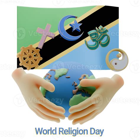 Enticing 3D renders of World Religion Day Written in Tanzania Languages 52488368 PNG