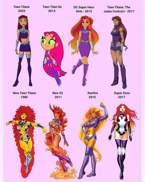 Which one is your fave version? #teentitans #starfire | Эскизы ...