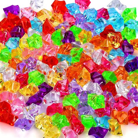 Buy Firstly 100pcs Multicolored Fake Crushed Ice Rock Gems Jewels ...