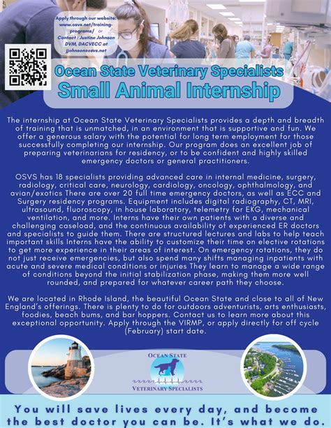 Ocean State Veterinary Specialists on LinkedIn: #smallanimalinternship ...