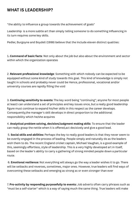 Ch2 Leadership - WHAT IS LEADERSHIP? "the ability to influence a group ...