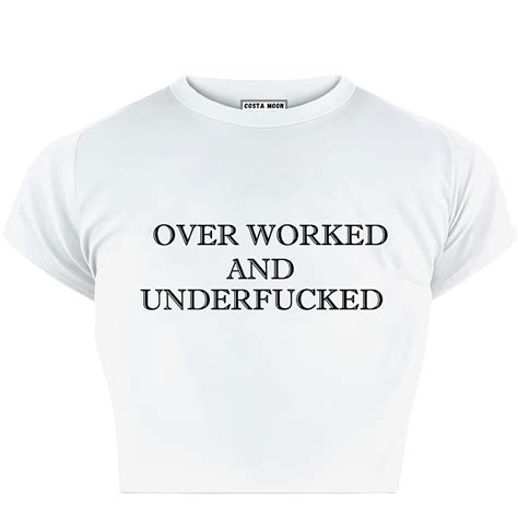 Overworked and Underf*cked Crop Tee – Costa Moon