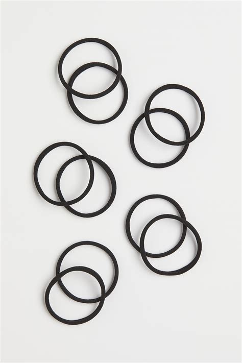 10-pack hair elastics - Black - Ladies | H&M IN